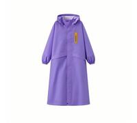 TISHITA Impermeabile Bambino Cappotto Antipioggia Mantella Cappuccio Coprente sotto Ginocchio con Polsini Elastici Finitura Idrorepellente con Sacca, Viola Cielo Stellato, 4XL