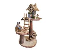 TISHITA Kit Fai Da Te Casetta Delle Fate Casa Sull'albero Modellino in Legno Progetto Creativo Realizzato con Rami E Legnetti Naturali Adatto per Bambini, Style D