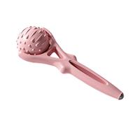 TISHITA Massage Roller con Impugnatura Ergonomica Rullo Massaggiante Manuale Multifunzione Palla per Trigger Point Gambe Strumento per Automassaggio in Materi, Rosa