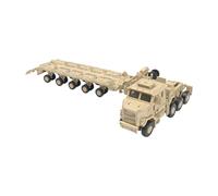 TISHITA Miniatura Camion Rimorchio Modellino Veicolo Giocattolo Assemblabile Materiale PP Funzione Educativa Adatto a Collezionisti Regalo Bambini Decorazione, Marrone