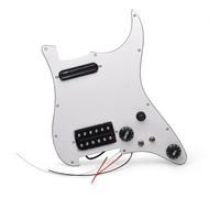 TISHITA Music Pickup Panel Piastra Battipenna Preassemblata Set Pickup Humbucker Mini Humbucker con Alnico 5 Piastra PVC Toggle Tre Posizioni Potenziometri, Nero