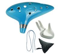 TISHITA Ocarina 12 Fori Ceramica Strumento Musicale Accessorio per Bambini Suono Ricco Facile Da Suonare Adatto a Regali Compleanno Studio Musica, Azzurro