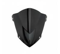 TISHITA Parabrezza Deflettore Copri Fari Spoiler Schermo Antivento con Profilo Sagomato E Staffe Laterali in Plastica E Metallo Adatto a Guida su Autostrada Pendolarismo Turismo, Solid Black