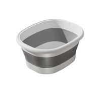 TISHITA Pediluvio Pieghevole, Vasca per Pediluvio, Pediluvio Massaggiante con Elementi Massaggianti E Design Compatto, Ideale per Sollievo E Rigenerazione, Grigio