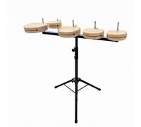 TISHITA Percussion Music Block Set di Strumento a Percussione con Cinque Blocchi di Legno E Hardware in Metallo su Treppiede Regolabile Adatto per Esercitazioni Ritmiche Lezioni Casa