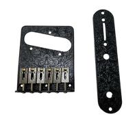 TISHITA Piastra Ponte Sella Ricambio 6 Corde Parti Chitarra Elettrica con Manopole E Piastra Comando Metallo Robusto Accessori Fissi Adatti a Liutai Chitarris, Nero