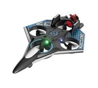TISHITA RC Plane Aereo Radiocomandato Facile da Pilotare Movimento Circolare Materiale Eva Resistente E Flessibile Jet Giocattolo con Illuminazione LED E, Blu