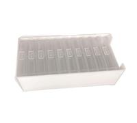 TISHITA Scatola in Plastica Trasparen Compatta | Ilabile, Organizzatore con Coperchio a Cerniera, Leggera, Scatola con Coperchio a Cerniera, per Cucito, 10 Griglie