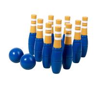 TISHITA Set da Bowling in Legno da 10 Pezzi, Giochi di Bowling da Skittle 10 Birilli E