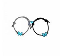 TISHITA Set di 2 Braccialetti Forma di Cuore, Regalo per Amici, Braccialetto a Farfalla Che Si Illumina al Buio, Comodo da Indossare, Set di, 2 Pezzi