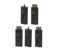 TISHITA Set di 5 Spazzole per La Pulizia delle Mazze da Golf, Compatte, Tascabili, con Doppia Funzione, 2,5 Cm X 5,8 Cm, Adatte per Una Coppia, Nero