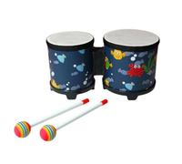 TISHITA Set di Tamburi per Bambini | per Educazione Musicale Precoce, con Bacchette, Ritmico, Scuola Infanzia, Casa, Principianti,