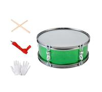 TISHITA Snare Drum Kit Completo Tamburo Marching 35cm con Bacchette Guanti E Tracolla Testa in Poliestere E Cerchio in Lega di Alluminio Pratica per Principi, Verde