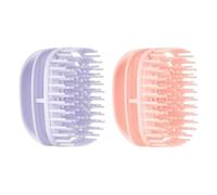 TISHITA Spazzola per Shampoo Compatta con Massaggio Al Cuoio Capelluto, Adatta Sia per Capelli Bagnati Che Asciutti, di, per Una Pulizia Profonda, Rosa e viola
