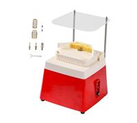 TISHITA Strumento per Vetro Elettrico Portatile con Barriera Acrilica Macchina Molatrice Multifunzione Accessorio per Artigianato Vetrato Autopulente, Rosso