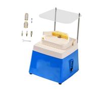 TISHITA Strumento per Vetro Elettrico Portatile con Barriera Acrilica Macchina Molatrice Multifunzione Accessorio per Artigianato Vetrato Autopulente, Blu