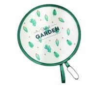 TISHITA Ventaglio Rotondo Rinfrescante a Mano Portatile Che Si Piega E Si Ripone Facilmente in Borsa Adatto per Performance Artistiche E Feste in Gia, Pianta