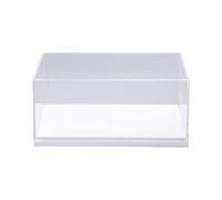 TISHITA Vetrina Acrilica per Modellini Auto Organizer con Vetrina Espositore Portagiochi Supporto con Base Trasparente Protezione Antipolvere Adatta a, Base Bianca