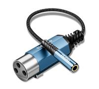 Tisino Adattatore audio XLR femmina a jack stereo da 3,5 mm (1 m), convertitore audio bilanciato cavi XLR e mini jack TRS per interfaccia audio, registratore portatile, mixer, fotocamera