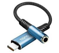 Tisino Adattatore da USB C a jack per cuffie TRS da 3,5 mm (0,2 m), cavo da USB C a AUX femmina da 384 kHz/32 bit per iPhone 16/15, Samsung S20/S20 Ultra, Pixel 4/+ 4XL e altri dispositivi di tipo C