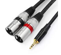 Tisino Cavo 3,5 mm a XLR, 3.5mm a Doppio XLR Maschio Stereo Cavo Breakout Patch - 2M