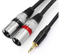 Tisino Cavo 35 mm a XLR 3.5mm a Doppio XLR Maschio Stereo Cavo Breakout Patch -