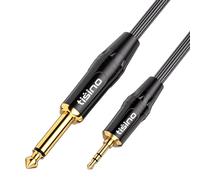 TISINO Cavo Interconnect 6.35mm TS Mono a 3.5mm TRS Stereo (Mono a Stereo) - 3m