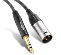 Tisino Cavo Jack a XLR, jack stereo da 6,35 mm TRS in treccia di nylon a cavo di interconnessione bilanciato maschio XLR - 3m