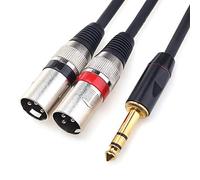 TISINO Cavo Splitter a Y 6.35mm TRS a Doppio XLR Maschio Stereo Cavo Breakout Cavo Patch - 3m