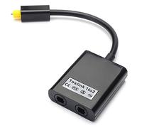 TISINO Splitter per cavo ottico 1 in 2 out Toslink Digital Optical Audio Splitter Fibra ottica Splitter