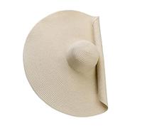 TiSkying Cappelli di Paglia da Spiaggia di Grandi Dimensioni per Le Donne, Cappello da Sole della Paglia Floppy Cappello da Spiaggia a Bordo Cappello di Protezione Solare