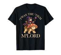 Tism M'Lord Cat Wizard Riding Mushroom Fantasy Maglietta