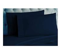 Tissaj Federe in 100% cotone organico - certificato GOTS - per cuscini - orlo da 10 cm (king, blu navy)