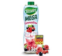 Tisseaire - Sciroppo mega granadine, 130 cl, confezione da 3