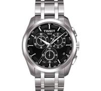 Tissot Couturier Chronograph T035.617.11.051.00 Men's 41mm Quartz Watch - Black Dial, Stainless Steel Bracelet, Date Display