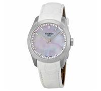 Tissot Couturier Secret Date Women's Watch - Mother-of-Pearl Dial, Stainless Steel Case, White Leather Strap