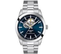 Tissot Mens Gentleman Powermatic 80 Open Heart 316L cassa in acciaio inox orologi automatici, grigio, acciaio inossidabile, 21 (T1274071104101)