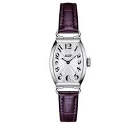 TISSOT T1281091603200 Heritage Porte - Orologio da polso da donna, con quadrante argentato e cinturino in pelle, colore: argento, cinturino, argento, cinturino, argento, Cinturino