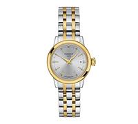 Tissot Orologio da donna Classic Dream Lady 316L in acciaio inossidabile con rivestimento in PVD oro giallo, orologio al quarzo, giallo/grigio, acciaio inossidabile, 14 (T1292102203100)