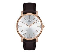 Tissot Orologio da uomo analogico al quarzo svizzero con cinturino in pelle T1434103601100, Marrone, Moderno
