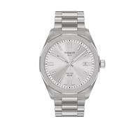 Tissot PRC 100 Orologio da polso solare con quadrante argentato da 39 mm, cassa in acciaio inox e cinturino al quarzo solare, T1514221603100