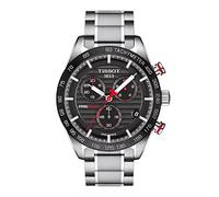 Tissot PRS 516 Quartz Chronograph / orologio uomo / quadrante cote de Geneve nero / cassa e bracciale acciaio