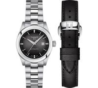 Tissot T-My Lady Automatic T1320071106600 - 29.3mm Stainless Steel Watch with Diamond Accents and Grey Dial