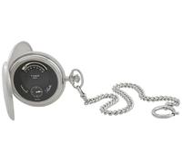 Tissot T-Pocket Satellite Mechanical Pocket Watch - Black Dial, Palladium-Plated Brass Case