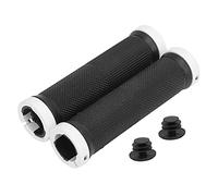 Tissting 1 Paio di Manopole per Manubrio Bici con Tappi Terminali, Doppia Chiusura in Alluminio da 22mm, Manubrio in Gomma Antiscivolo per Manubrio Bici Pieghevole MTB BMX