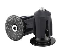 Tissting 1 Paio di Tappi Terminali per Manubrio da Bicicletta in Lega di Alluminio, Tappi Terminali Regolabili per Manubrio da 15,9-21,4mm ID BMX MTB Bici da Strada(Nero)