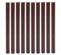 Tissting 10 Pezzi Bastoncini di Ceralacca, Pistola per Colla Multicolore Lacca Ceralacca Bastoncini per Carte Buste Sigillo di Cera Timbro, 10x0.7cm/3.9x0.3in(Marrone)