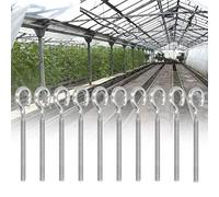 Tissting 10Pcs M6 Viti a Occhiello con Filettatura, Gancio a Vite Ad Anello Filettato a Occhio Lungo in Acciaio Inossidabile Parasole Rete Filettata Forniture Per Serra Per Giardino