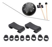 Tissting 10pcs maniche di tamburo in acciaio tamburo, tamburi per tamburi che bussano a un accessorio per strumento silicone per il finger per le dita per le mani