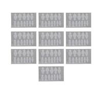 Tissting 120 Pezzi Adesivi per French Manicure, ABS, Moderni, Bianchi, Unghie Finte, Pacchetto Vario, Oblunghe, Indoor, Manicure